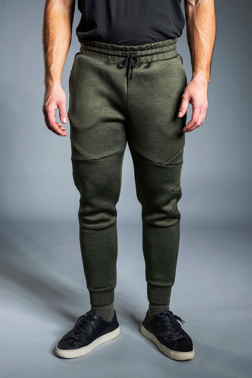Fundango, Pantaloni sport cu talie ajustabila Blake, Verde sparanghel