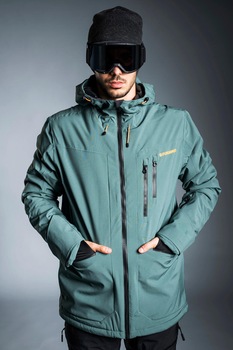 Fundango, Geaca cu buzunare cu fermoar pentru ski Decatur, Verde persan Fundango, Geaca cu buzunare cu fermoar pentru ski Decatur, Verde persan