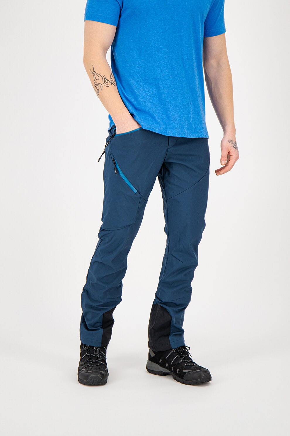 Fundango, Pantaloni pentru trekking si drumetii Rob Softshell, Albastru petrol