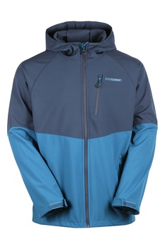 Fundango, Geaca cu tehnologie Softshell pentru drumetii Cooper, Albastru prafuit/Bleu Fundango, Geaca cu tehnologie Softshell pentru drumetii Cooper, Albastru prafuit/Bleu