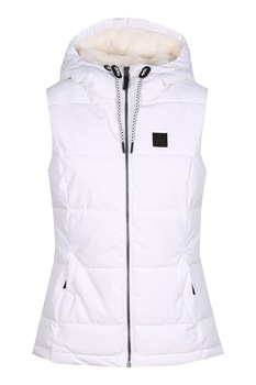 Fundango, Vesta cu vatelina si gluga ajustabila Manila, Alb optic Fundango, Vesta cu vatelina si gluga ajustabila Manila, Alb optic