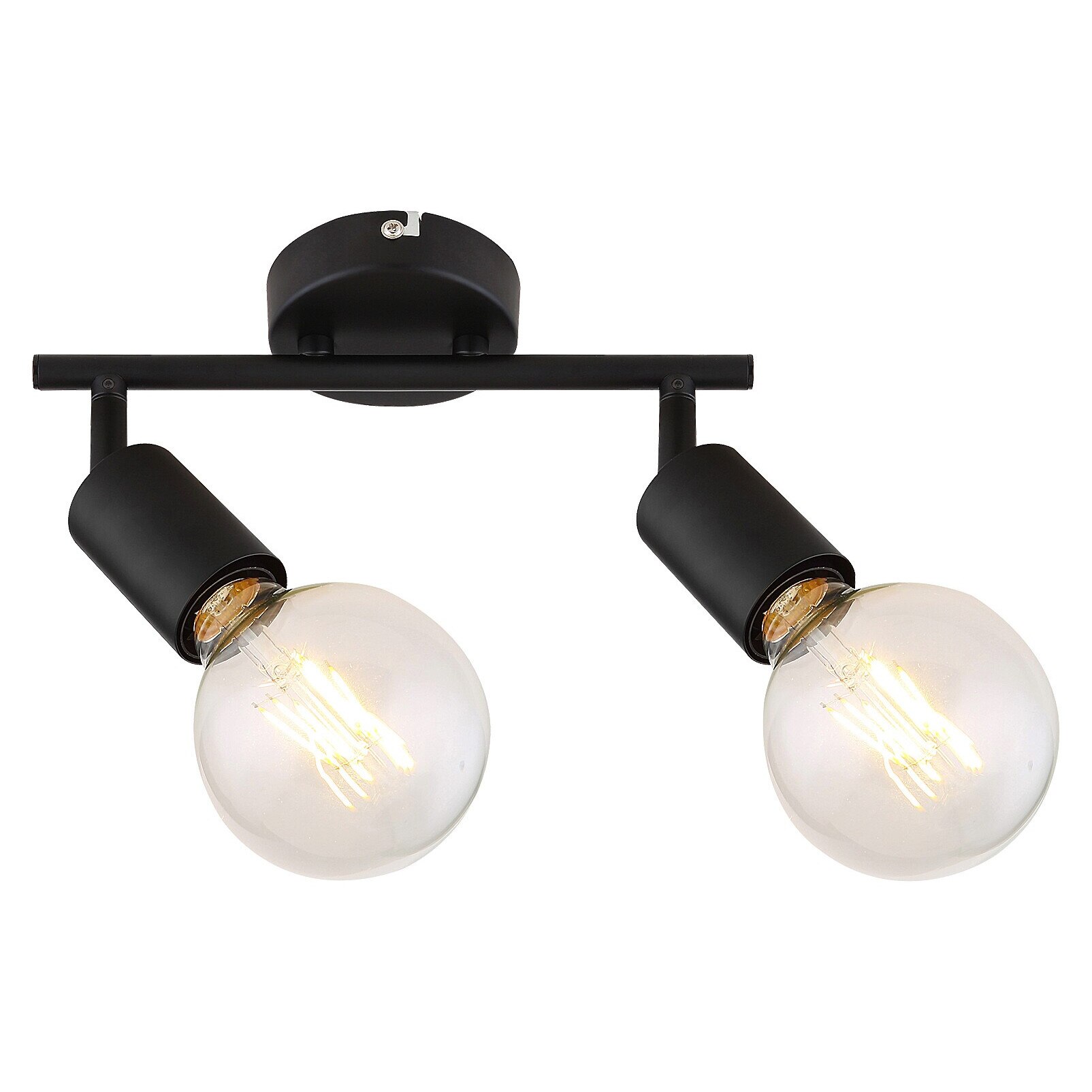 Lustra Lamar dubla 2xE27, max 40W, Negru Mat – metal