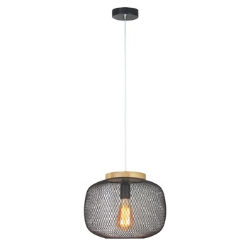 Pendul Rupert Stil Nordic 1XE27, max 40W, Corp metalic Negru Pendul Rupert Stil Nordic 1XE27, max 40W, Corp metalic Negru