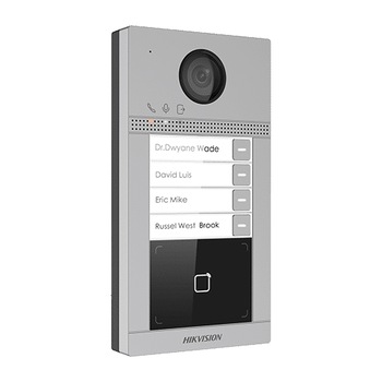 Panou exterior videointerfon TCP/IP pentru 4 familii, Wi-Fi 2.4GHz, control acces integrat - HIKVISION DS-KV8413-WME1 Panou exterior videointerfon TCP/IP pentru 4 familii, Wi-Fi 2.4GHz, control acces integrat - HIKVISION DS-KV8413-WME1