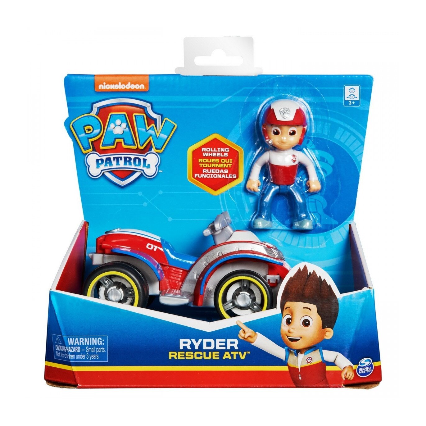 Masinuta cu Figurina Paw Patrol Basic Vehicle Ryder 15 cm