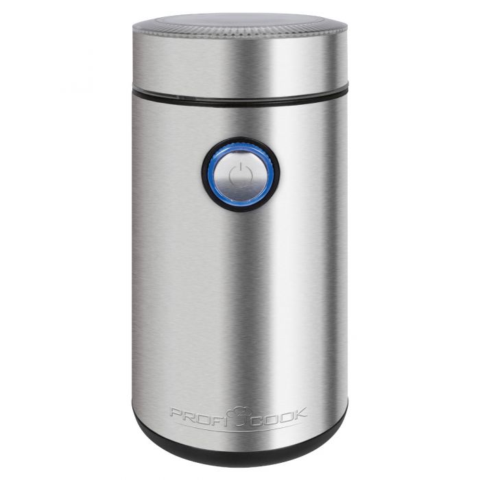 Rasnita electrica pentru cafea Proficook, PC-KSW 1216, carcasa inox, cutit cu 2 lame, capacitate 40 g, motor puternic, macinare rapida, argintiu