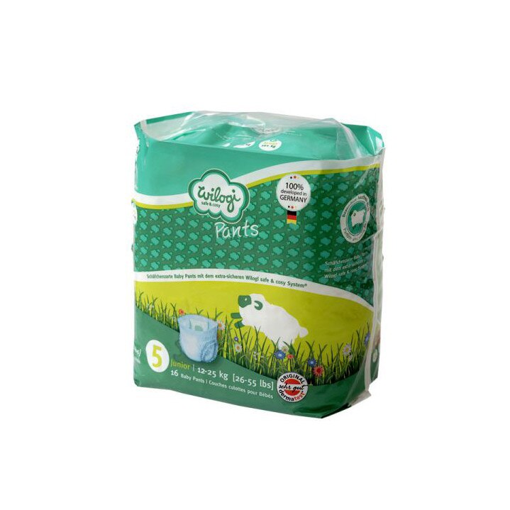Scutece pentru copii, WILOGI, junior 12-25 kg, 16 bucati
