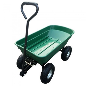 Carucior de gradina si curte, cuva basculanta, 75 l, verde, GC-018 Carucior de gradina si curte, cuva basculanta, 75 l, verde, GC-018