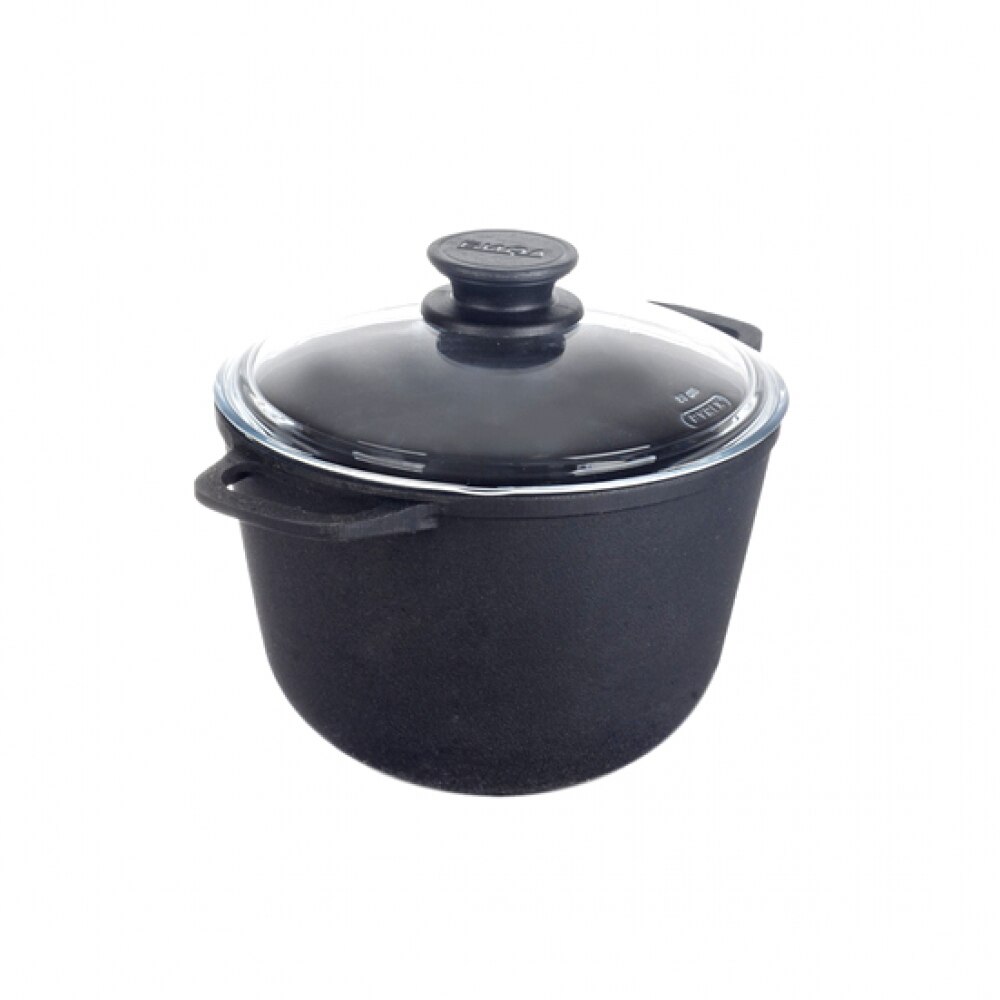 Oala din fonta cu capac BIOL CAST, 3 L, Negru