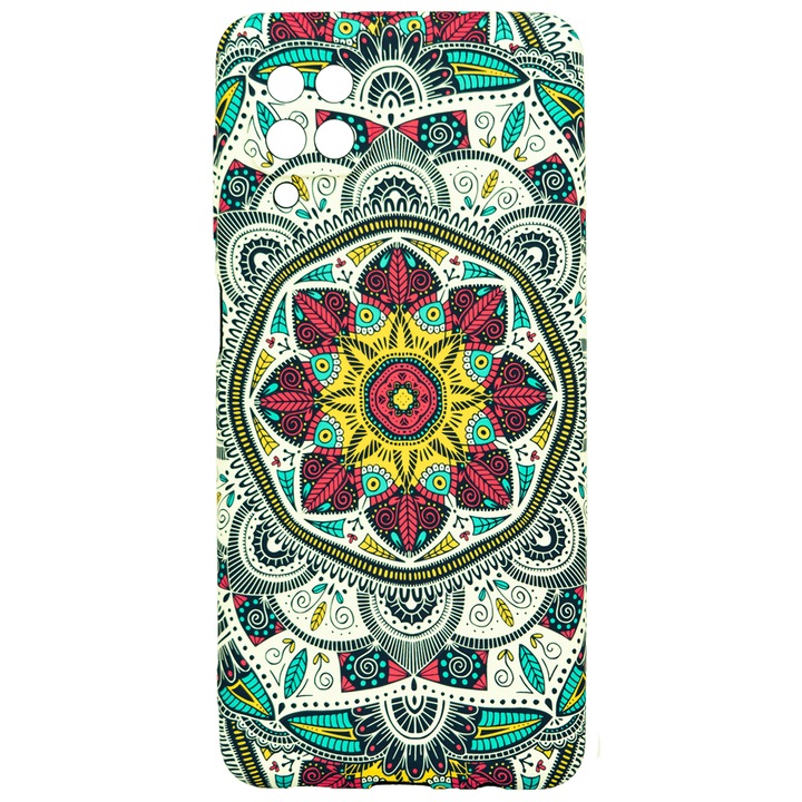 Husa de telefon, LUXO, compatibil cu Samsung Galaxy A12, model Love Mandala cu efect fosforescent, TPU, multicolor