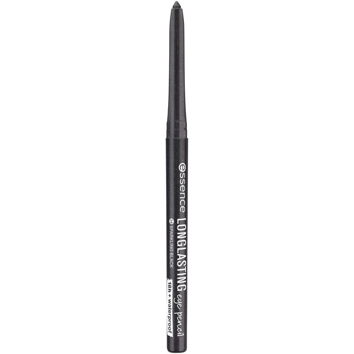 Creion pentru pleoape Essence Long-Lasting 34 Sparkling Black, 0.28 g