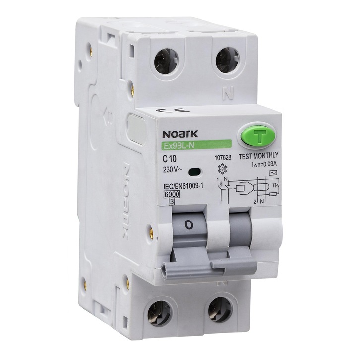 Комбиниран диференциален прекъсвач 32A 1P+NC 30mA AC 6kA 2MW, Ex9BL-N