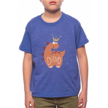 Tricou Baiat, Dino, 100% Bumbac, B109, Albastru Tricou Baiat, Dino, 100% Bumbac, B109, Albastru