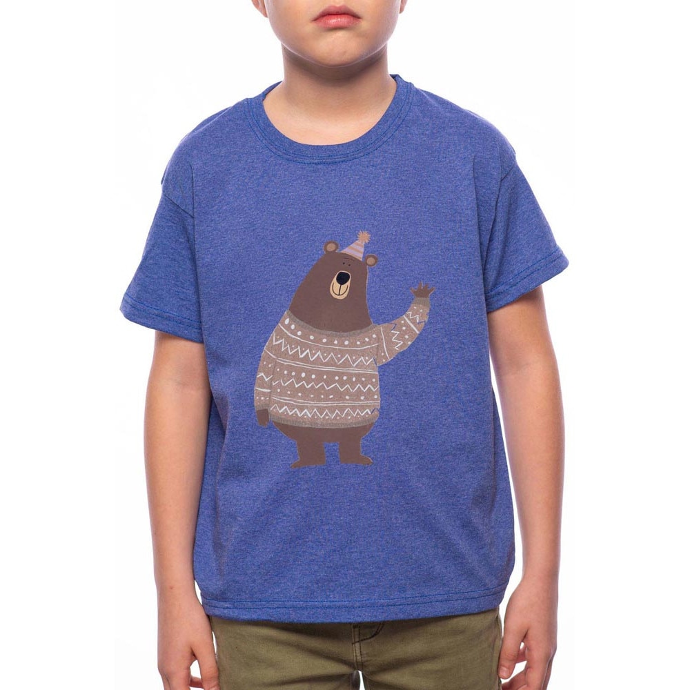 Tricou Baiat, Hello Bear, 100% Bumbac, G117, Albastru