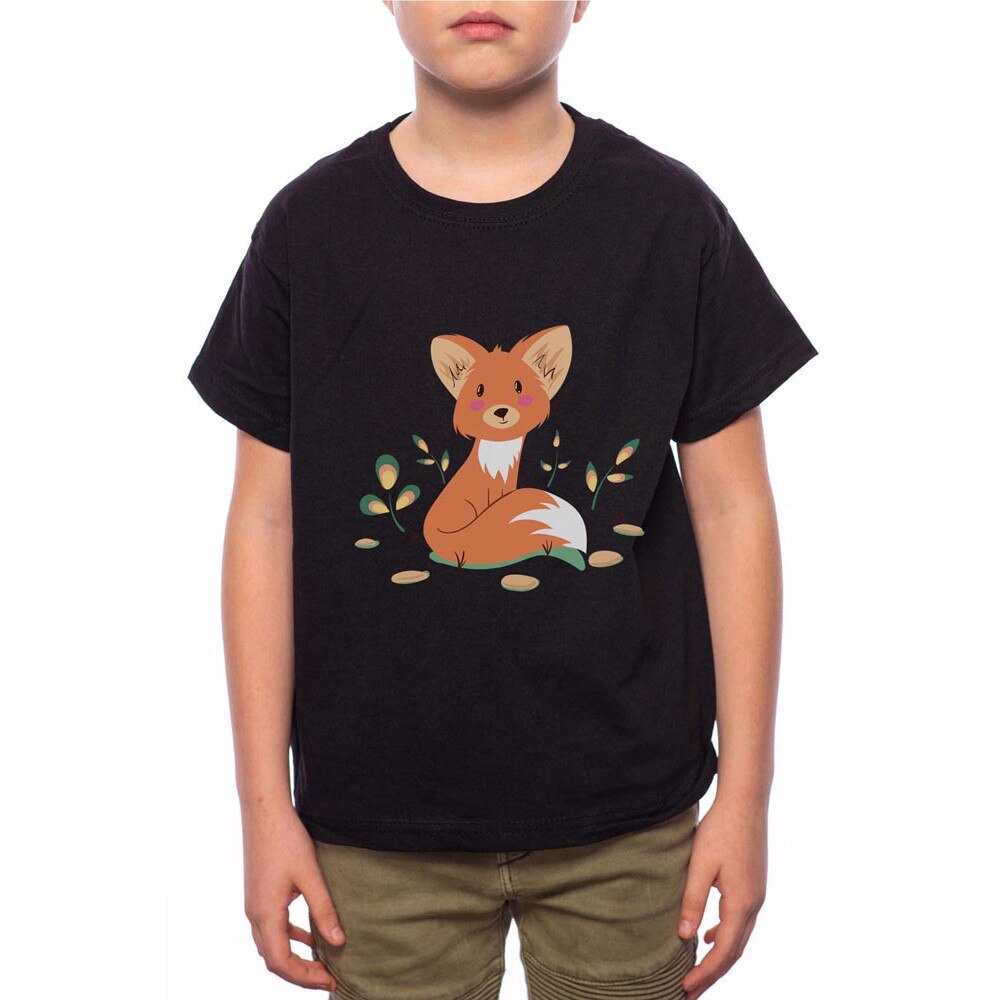 Tricou Baiat, Baby Fox, 100% Bumbac, A110, Negru