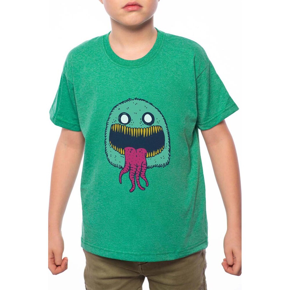 Tricou Baiat, Monster Funny, 100% Bumbac, A121, Verde
