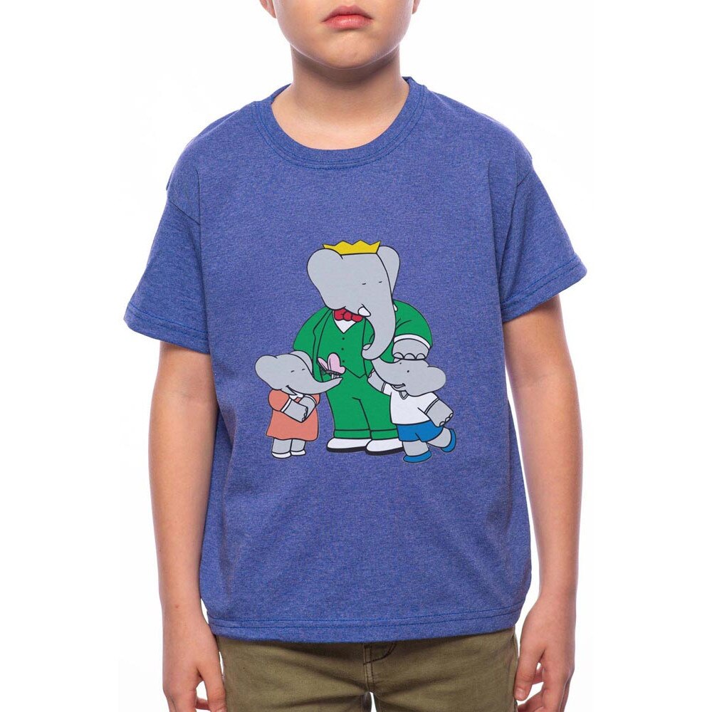 Tricou Baiat, Babar, 100% Bumbac, G123, Albastru