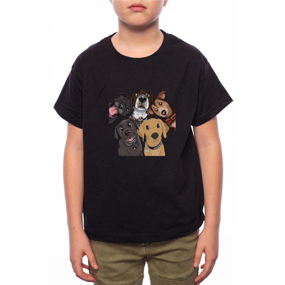 Tricou Baiat, Dogs, 100% Bumbac, W140, Negru