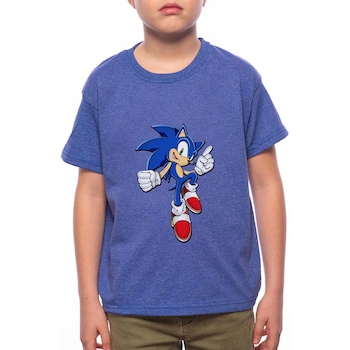 Tricou Baiat, Sonic Boom, 100% Bumbac, B141, Albastru Tricou Baiat, Sonic Boom, 100% Bumbac, B141, Albastru