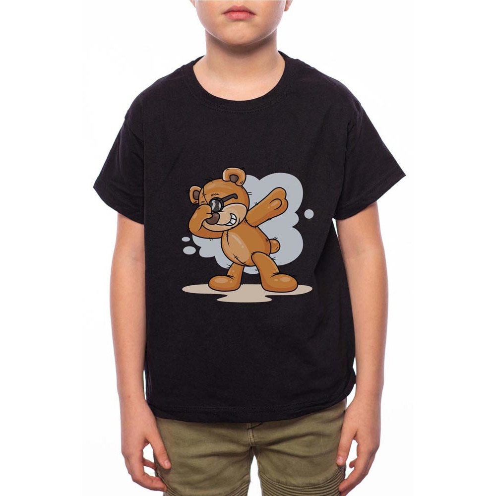 Tricou Baiat, Dancing Bear, 100% Bumbac, W145, Negru