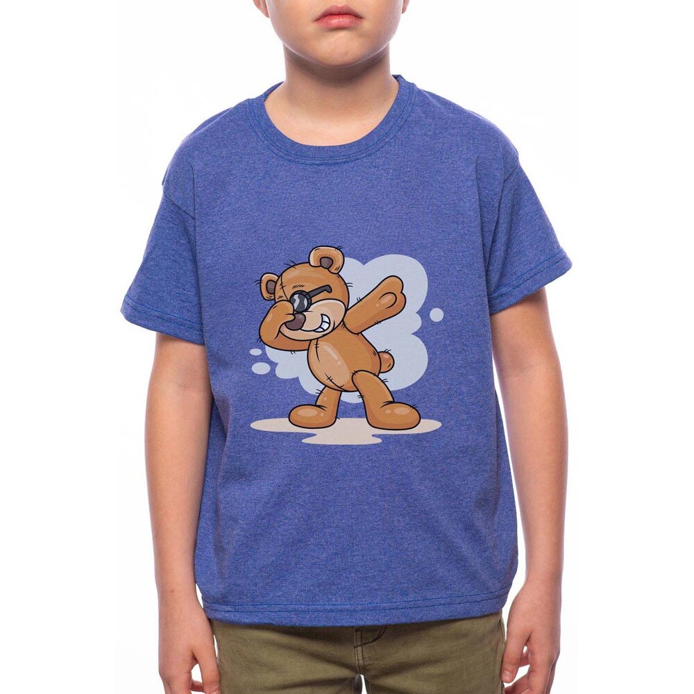 Tricou Baiat, Dancing Bear, 100% Bumbac, W145, Albastru