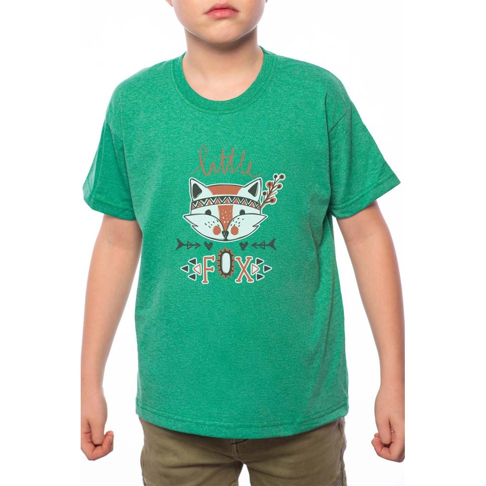 Tricou Baiat, Little Fox, 100% Bumbac, B165, Verde