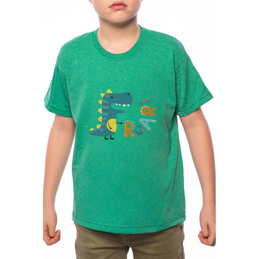 Tricou Baiat, Roar Dino, 100% Bumbac, W154, Verde
