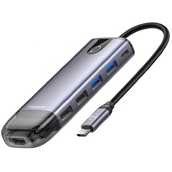 Hub Mcdodo 10 in 1, USB-C, RJ-45, VGA, HDMI 4K, pentru Macbook M1 Hub Mcdodo 10 in 1, USB-C, RJ-45, VGA, HDMI 4K, pentru Macbook M1