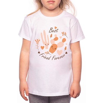 Tricou Fetita, BFF, 100% Bumbac, R108, Alb Tricou Fetita, BFF, 100% Bumbac, R108, Alb