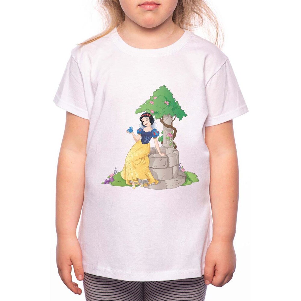 Tricou Fetita, Snow White, 100% Bumbac, P124, Alb