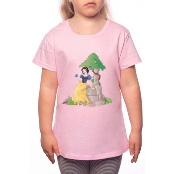 Tricou Fetita, Snow White, 100% Bumbac, P124, Roz Tricou Fetita, Snow White, 100% Bumbac, P124, Roz