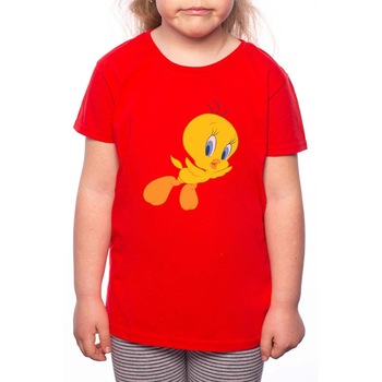 Tricou Fetita, Tweety, 100% Bumbac, W139, Rosu Tricou Fetita, Tweety, 100% Bumbac, W139, Rosu