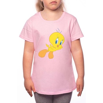Tricou Fetita, Tweety, 100% Bumbac, W139, Roz Tricou Fetita, Tweety, 100% Bumbac, W139, Roz