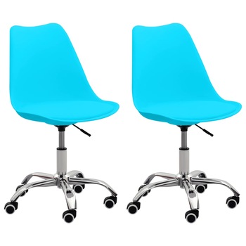 Set scaune de bucatarie, 2 buc, albastru, piele ecologica 3068563 48 x 48 x (81-93) cm Set scaune de bucatarie, 2 buc, albastru, piele ecologica 3068563 48 x 48 x (81-93) cm