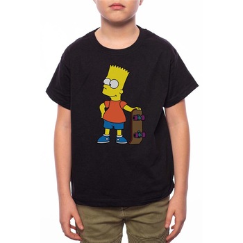 Tricou Baiat, Bart Simpson, 100% Bumbac, A119, Negru Tricou Baiat, Bart Simpson, 100% Bumbac, A119, Negru