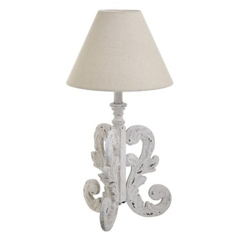 Lampa de masa, lemn antichizat crem, 25Χ53 cm Lampa de masa, lemn antichizat crem, 25Χ53 cm
