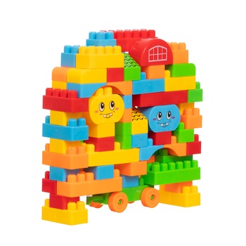 Set cuburi de construit, cu geanta , 88 piese Set cuburi de construit, cu geanta , 88 piese