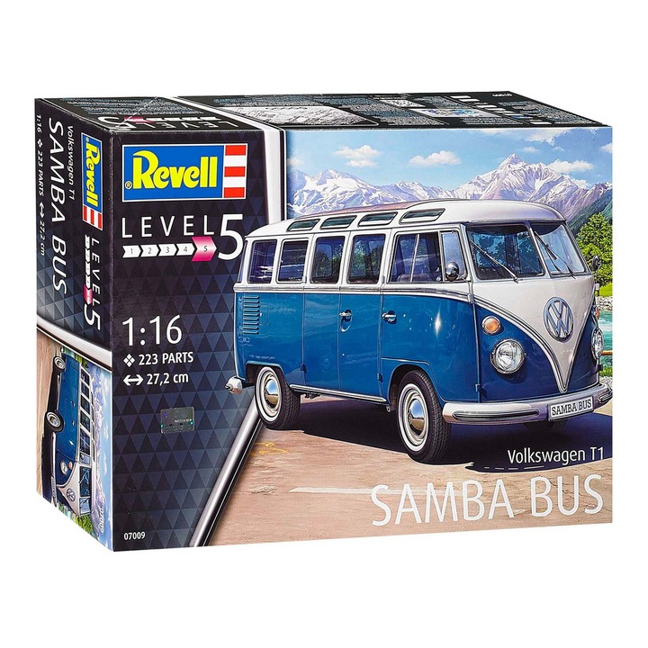 Revell volkswagen t1 samba busz makett, 1:16