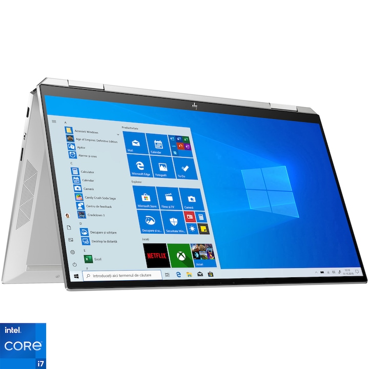 Лаптоп 2 in 1 HP Spectre x360 13-aw2048nn, Intel® Core™ i7-1165G7, 13.3, OLED, RAM 16GB, 1TB SSD, Intel® Iris® Xᵉ Graphics, Windows 10 Home 64, Natural silver