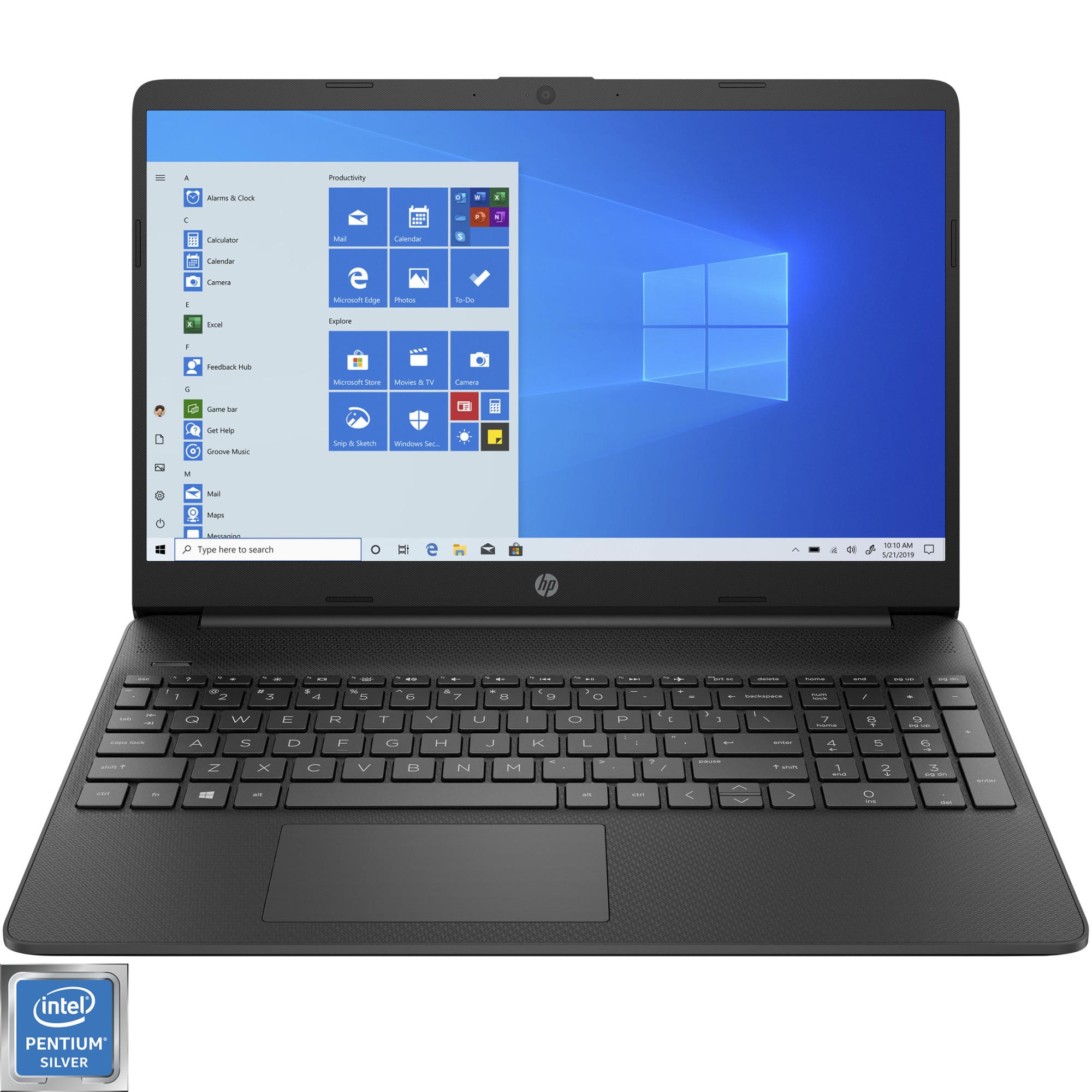 Laptop HP 15s-fq3004nq cu procesor Intel® Pentium® Silver N6000, 15.6