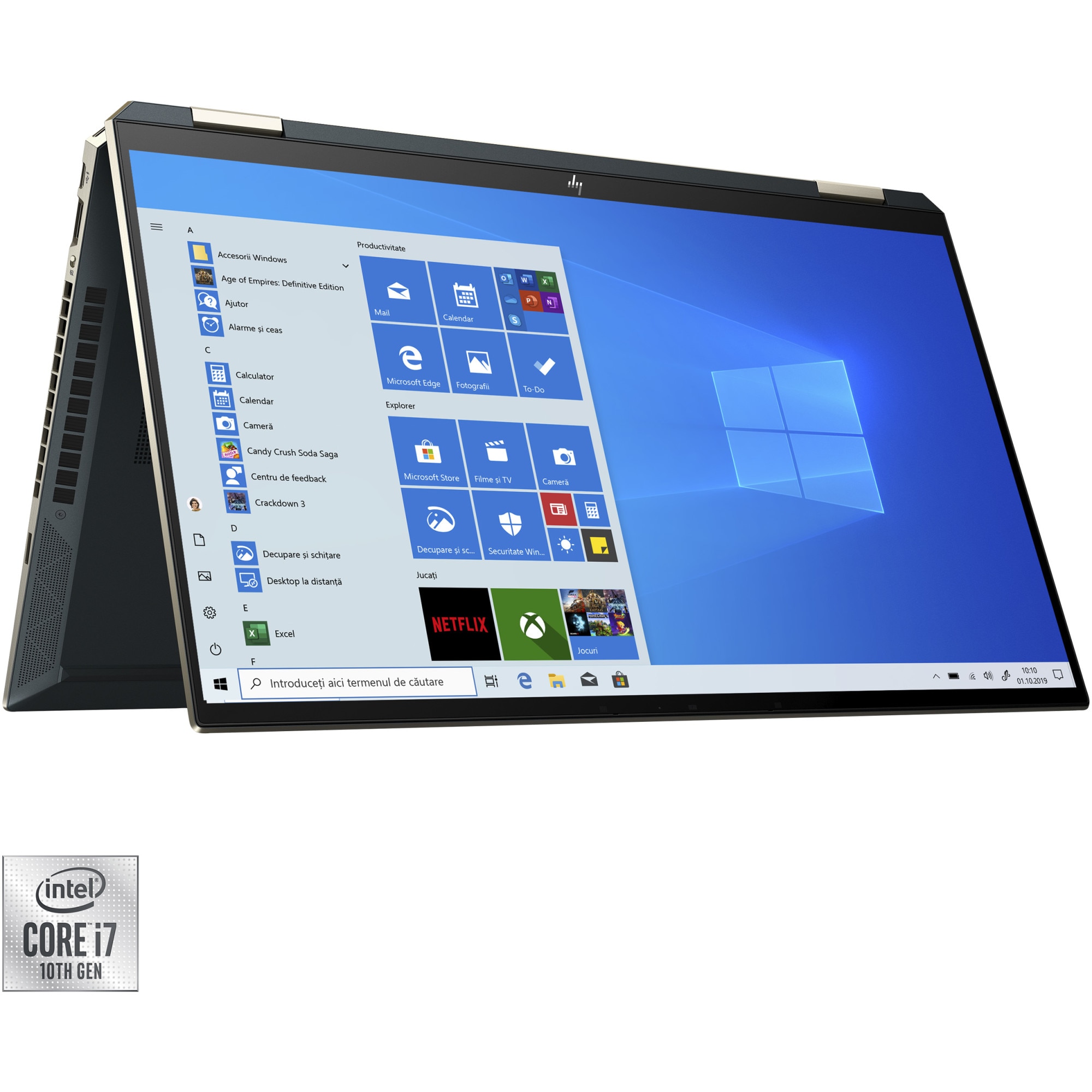 Laptop 2 in 1 HP Spectre x360 15-eb0003nn cu procesor Intel® Core™ i7-10750H, 15.6
