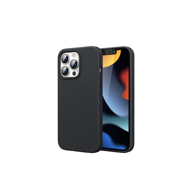Husa Spate Ugreen Silicon Soft Silk Compatibila Cu iPhone 13 Pro Max, Microfibra La Interior, Negru