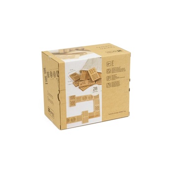 Domino senzorial gigant din lemn, 28 piese Maro Domino senzorial gigant din lemn, 28 piese Maro