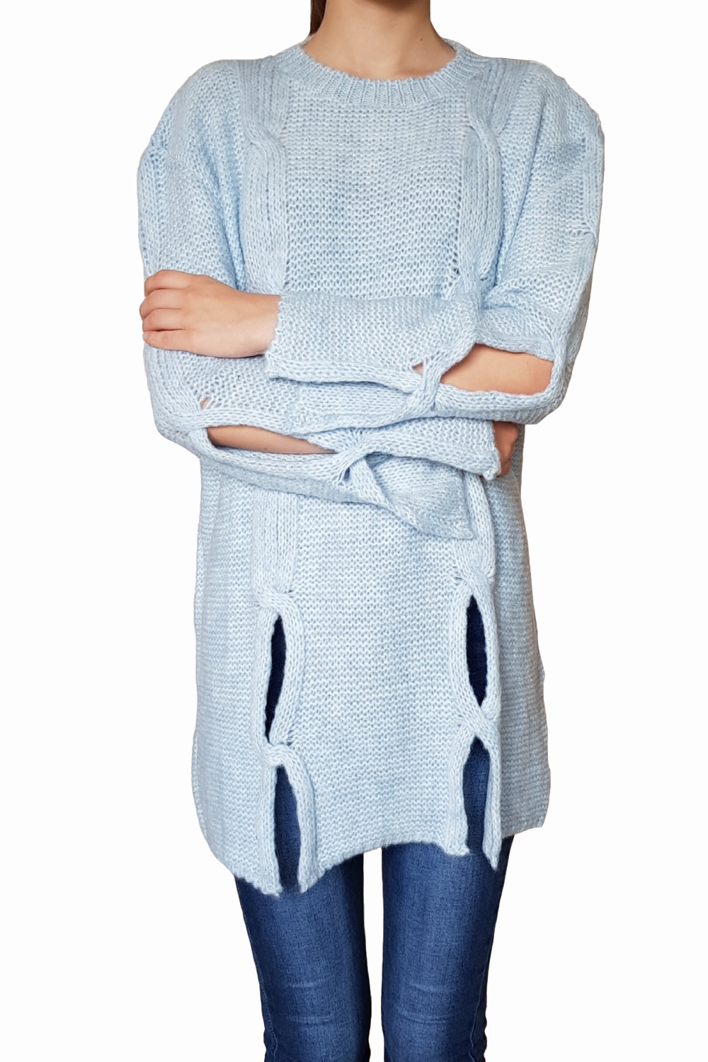 Pulover Dama Diana, Bleu deschis, One Size