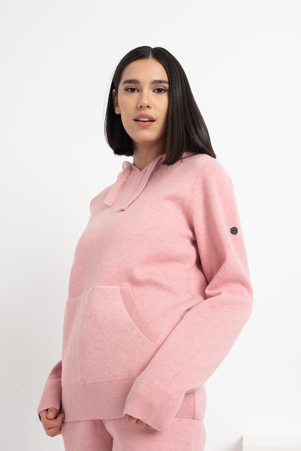 SUPERDRY, Hanorac cu buzunar kangaroo Essential, Roz deschis