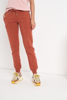 SUPERDRY, Pantaloni sport cu croiala conica si buzunare laterale Vintage, Oranj persan SUPERDRY, Pantaloni sport cu croiala conica si buzunare laterale Vintage, Oranj persan