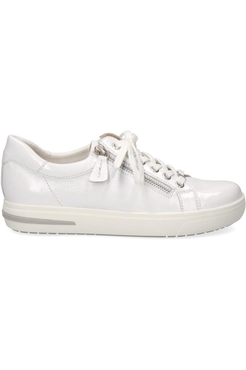 Pantofi dama, Caprice Casual Flats, Piele naturala, Alb