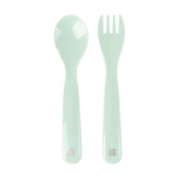 Set lingurita si furculita KikkaBoo Glossy Mint Set lingurita si furculita KikkaBoo Glossy Mint