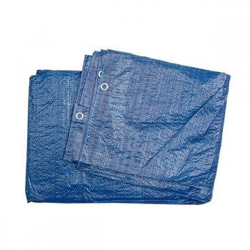 Prelata 4 x 6 m, 57 g/m2, albastra, material PP+PE Prelata 4 x 6 m, 57 g/m2, albastra, material PP+PE