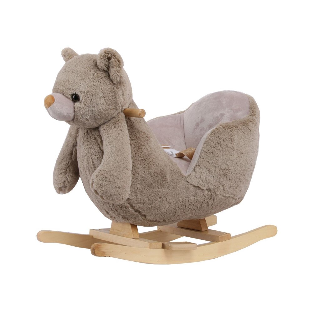 Balansoar din plus cu spatar KikkaBoo Beige Bear